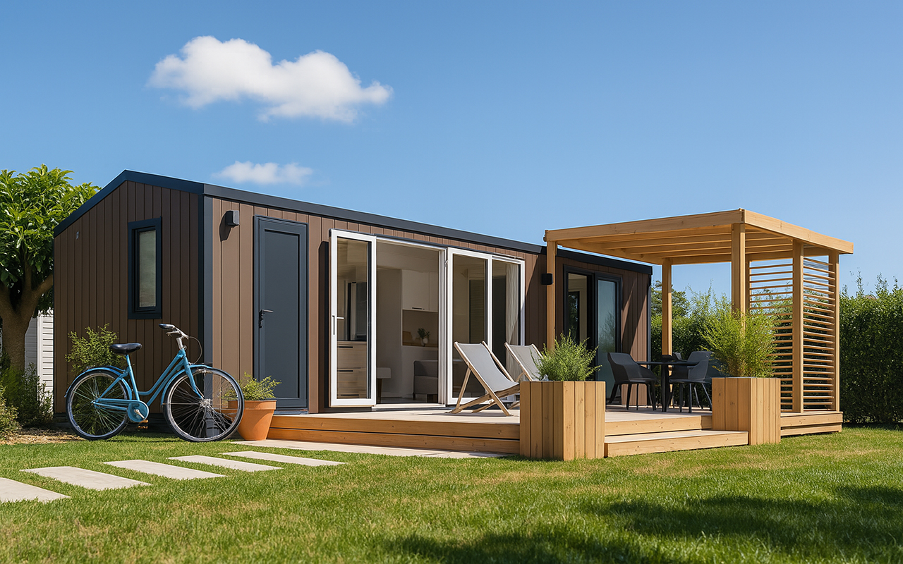 Mobil-home installé en Vendée entre plage et campagne